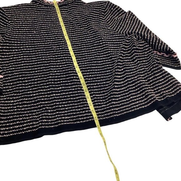 Ming Wang Black/Pink Cardigan Open Blazer Womens Size PL 100% Filament Acrylic - Picture 8 of 13